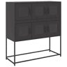 Aparador - Bufete - Móvei de apoio 100,5x39x107 cm aço laminado a frio preto pt2292