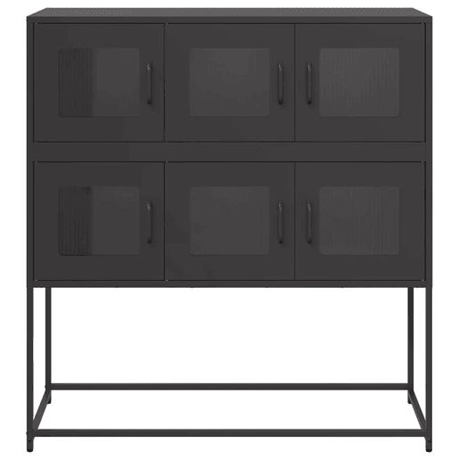Aparador - Bufete - Móvei de apoio 100,5x39x107 cm aço laminado a frio preto pt2292