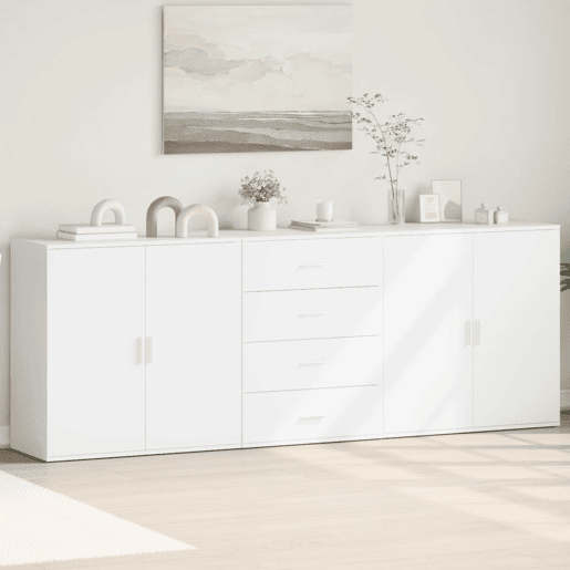 Aparadores - Bufetes - Móveis de apoio 3 pcs madeira processada branco pt5292