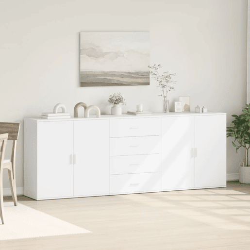Aparadores - Bufetes - Móveis de apoio 3 pcs madeira processada branco pt5292