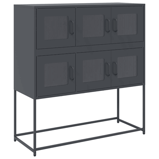 Aparador - Bufete - Móvei de apoio 100,5x39x107 cm aço laminado a frio antracite pt2261