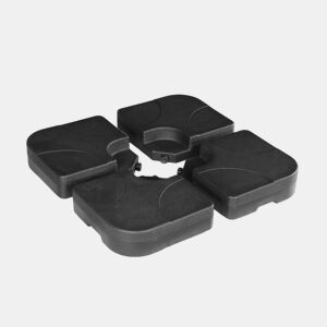 Base com peso para guarda-sol, 120L, Fixeo, Preto, 50x50x11.5 cm