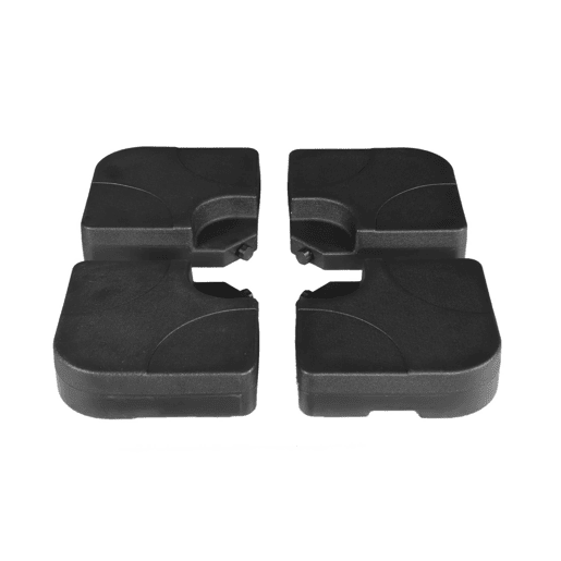 Base com peso para guarda-sol, 120L Preto - 50x50x11.5 cm