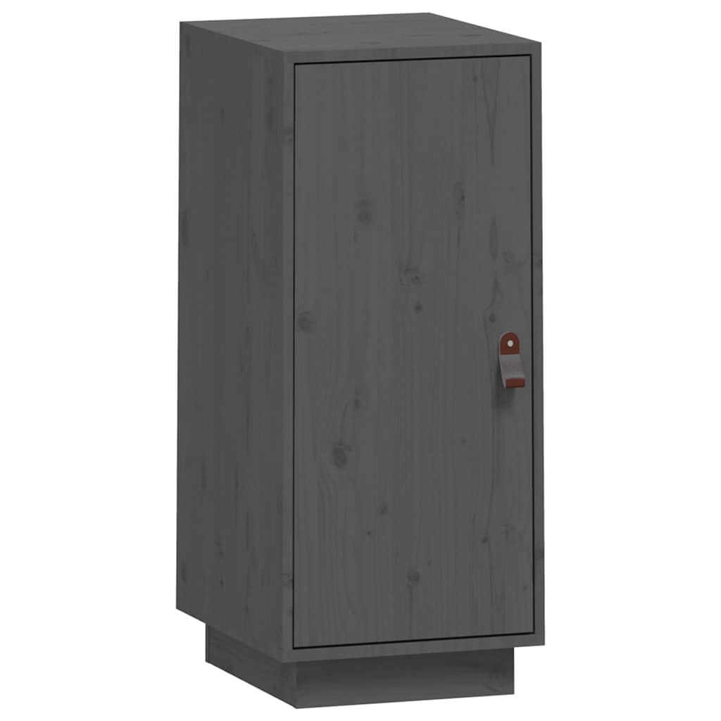 Aparador - mueble de almacenamiento de madera maciza de pino gris 34x40x75 cm es3966