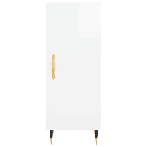 Aparador - Bufete - Móvei de apoio 34,5x34x90 cm madeira processada branco brilhante pt2538