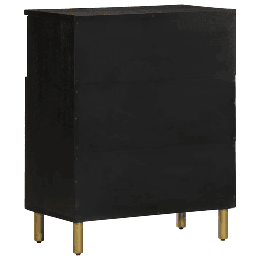 Aparador - Bufete - Móvei de apoio 60x33x75 cm derivados de madeira preto pt3536 Aparador - Bufete - Móvei de apoio 60x33x75 cm derivados de madeira preto pt3536