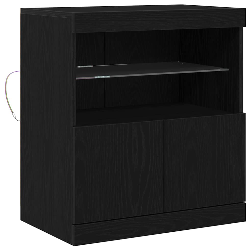 Aparador - Mueble de almacenamiento 60 Negro/ Madera