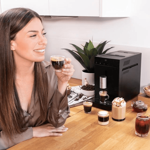 Máquina de café mega-automática compacta Cecotec 19 Bares, Sistema Thermoblock, Grão recém-moído com Plug&Play