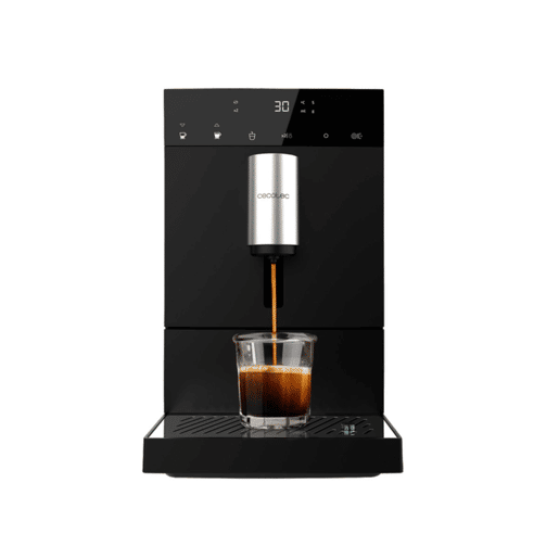 Máquina de café mega-automática compacta Cecotec 19 Bares, Sistema Thermoblock, Grão recém-moído com Plug&Play