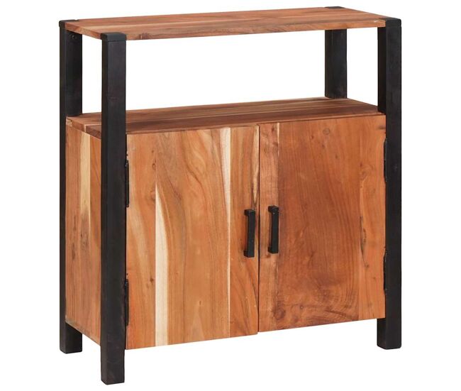 Aparador - mueble de almacenamiento marrón 70 x 30 x 75 cm madera de acacia sólida es4766