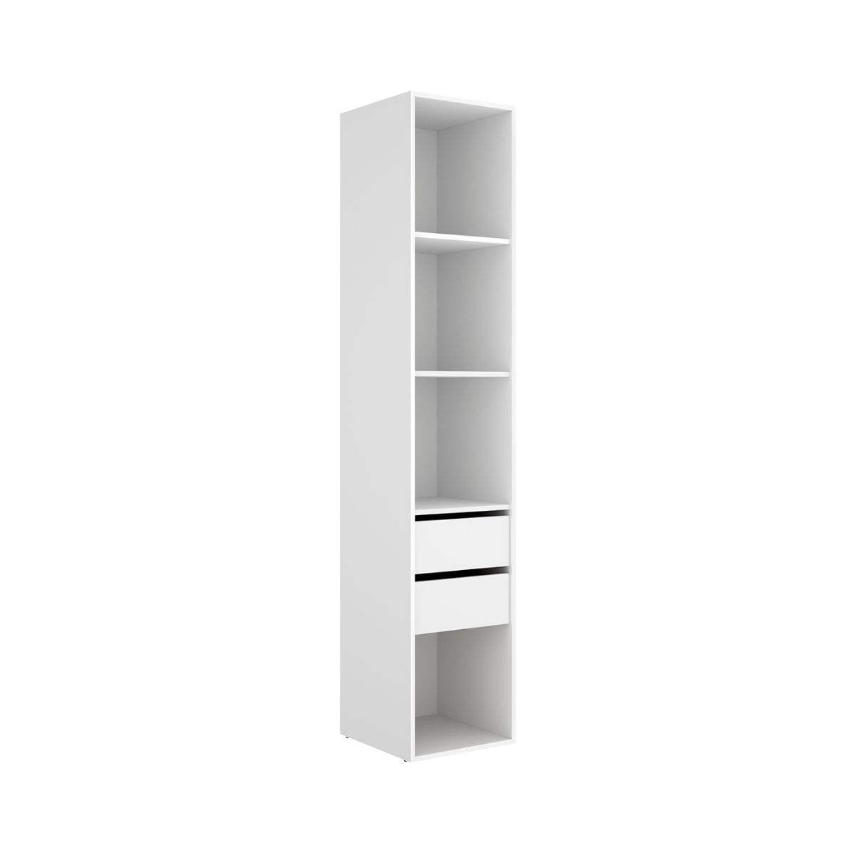 Armario vestidor suit con trasera reversible blanco/natural 205x39,5x45 cm