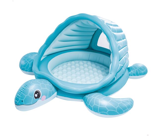 Centro de juego hinchable tortuga con 100 pelotas multicolor 218x206x97 cm intex