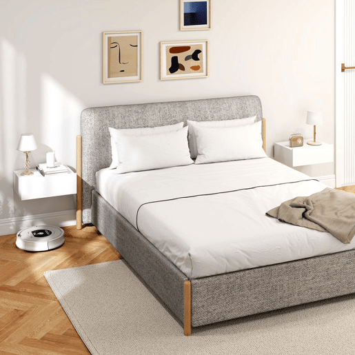 HOMCOM Conjunto de 2 Mesas de Cabeceira de Parede, Mesas de Cabeceira Flutuantes com 1 Gaveta, Estilo Moderno, Mesas Auxiliares para Quarto, Casa, Design Simples, 40x30x15 cm, Branco