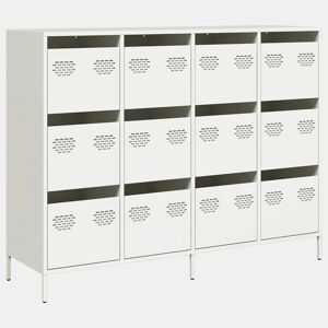 Aparador - Bufete - Móvei de apoio 135x39x103,5 cm aço laminado a frio branco pt2276