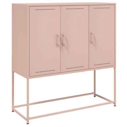 Aparador - Bufete - Móvei de apoio alto 100,5x39x107 cm aço rosa pt2358