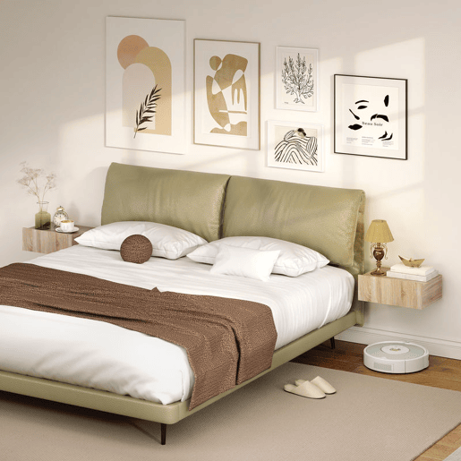 HOMCOM Conjunto de 2 Mesas de Cabeceira de Parede, Mesas de Cabeceira Flutuantes com 1 Gaveta, Estilo Moderno, Mesas Auxiliares para Quarto, Casa, Design Simples, 40x30x15 cm, Carvalho