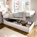 Conjunto de dormitorio Ten cabecero con canapé abatible 90x213 Conjunto de dormitorio Ten cabecero con canapé abatible 90x213 Blanco