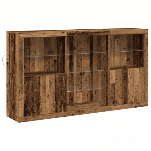 Aparador - Bufete - Móvei de apoio LED Madeira antiga 181,5 x 37 x 100 cm pt4155