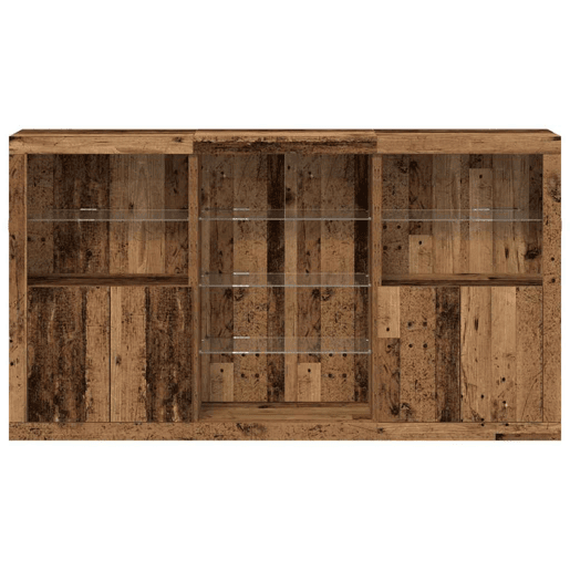 Aparador - Bufete - Móvei de apoio LED Madeira antiga 181,5 x 37 x 100 cm pt4155