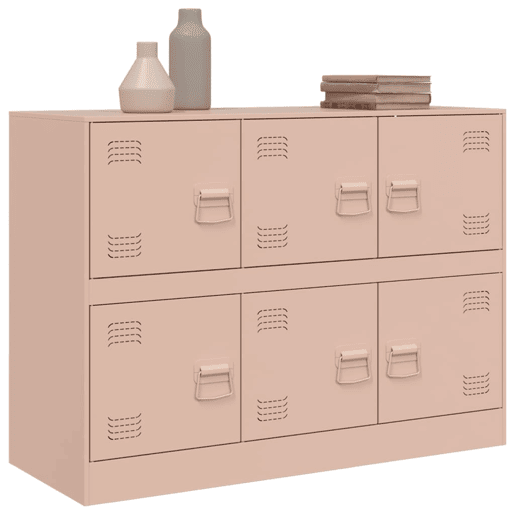 Aparador - Bufete - Móvei de apoio 99x39x73 cm aço rosa pt2386