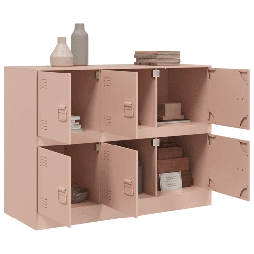 Aparador - Bufete - Móvei de apoio 99x39x73 cm aço rosa pt2386