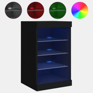 Aparador - Bufete - Móvei de apoio com luzes LED 41x37x67 cm preto pt2018