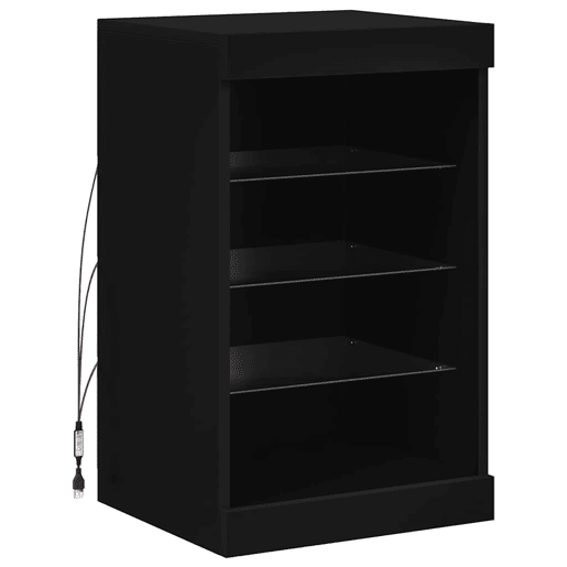Aparador - Bufete - Móvei de apoio com luzes LED 41x37x67 cm preto pt2018