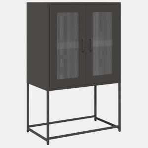 Aparador - Bufete - Móvei de apoio alto 68x39x107 cm aço preto pt2343