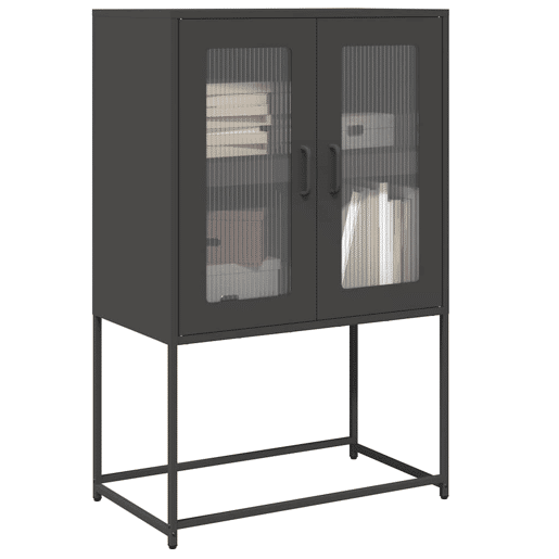 Aparador - Bufete - Móvei de apoio alto 68x39x107 cm aço preto pt2343
