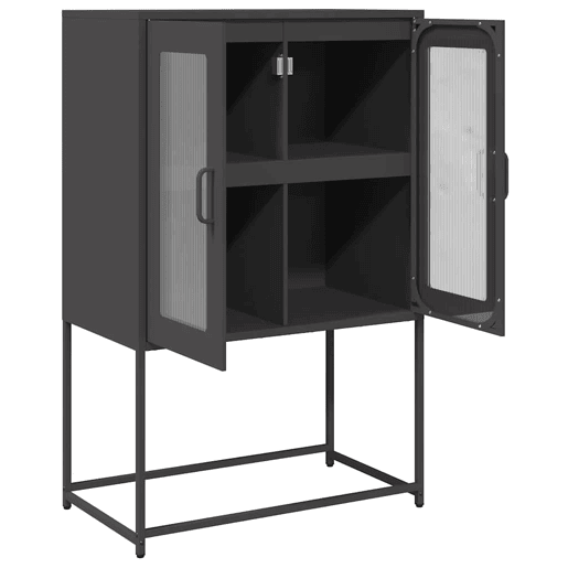 Aparador - Bufete - Móvei de apoio alto 68x39x107 cm aço preto pt2343