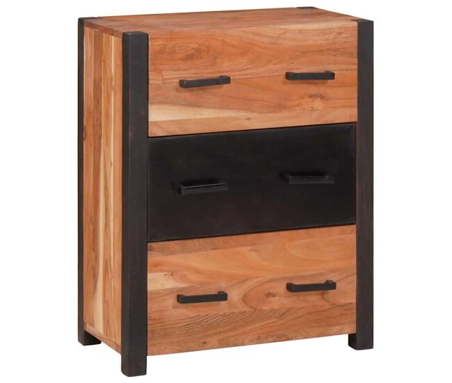 Aparador - mueble de almacenamiento marrón 55 x 30 x 75 cm madera de acacia sólida es4750