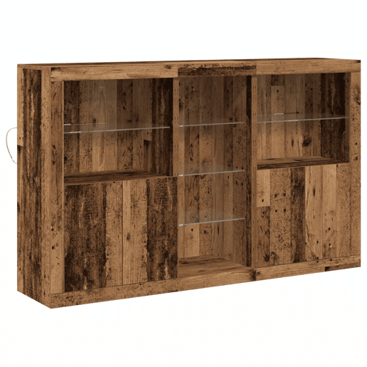 Aparador - Bufete - Móvei de apoio LED Madeira antiga 162 x 37 x 100 cm pt4150
