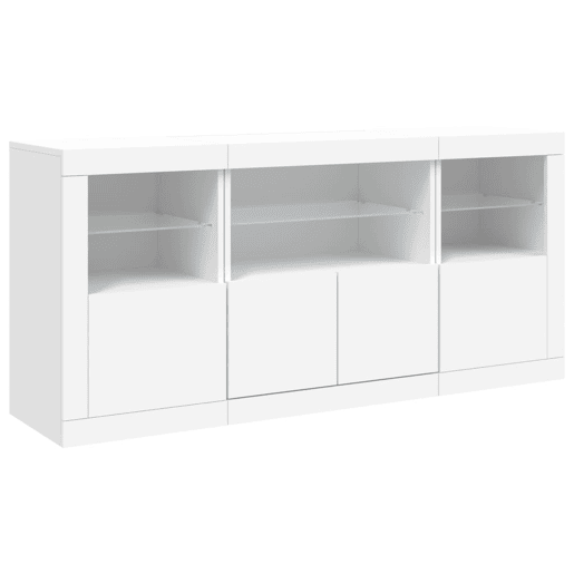 Aparador - Bufete - Móvei de apoio com luzes LED 142,5x37x67 cm branco pt1912