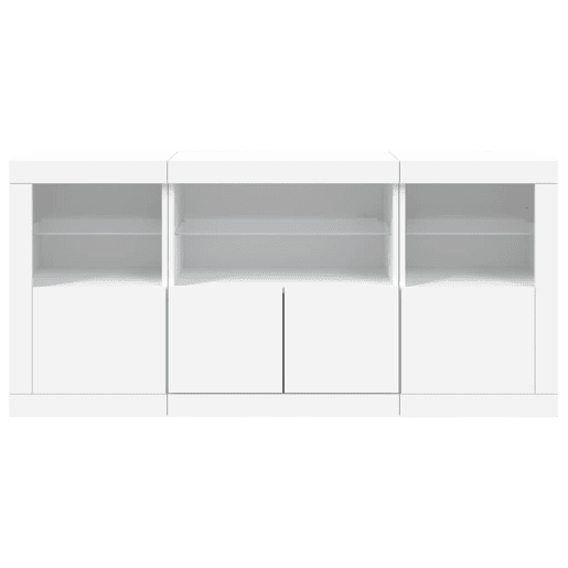 Aparador - Bufete - Móvei de apoio com luzes LED 142,5x37x67 cm branco pt1912