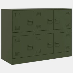 Aparador - Bufete - Móvei de apoio 99x39x73 cm aço verde azeitona pt2400