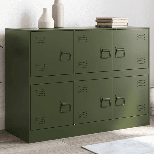 Aparador - Bufete - Móvei de apoio 99x39x73 cm aço verde azeitona pt2400