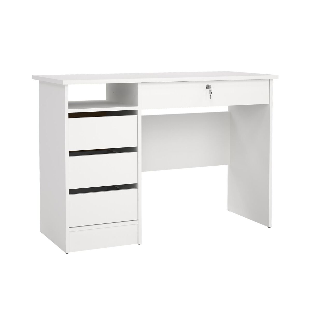 Mesa escritorio de estudio duero white,color blanco,110 x 49 x 76 cm