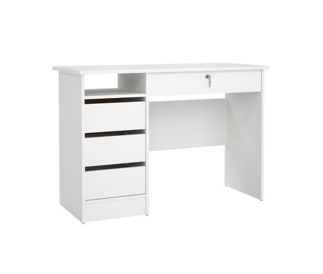 Mesa escritorio de estudio duero white,color blanco,110 x 49 x 76 cm