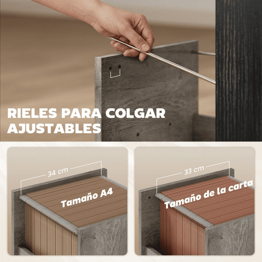 HOMCOM Mesa Gaming 120x50 cm Secretária Gaming Industrial Mesa Gamer com Compartimento e 2 Gavetas para A4 Cartas para Escritório Estúdio Cinzento Claro