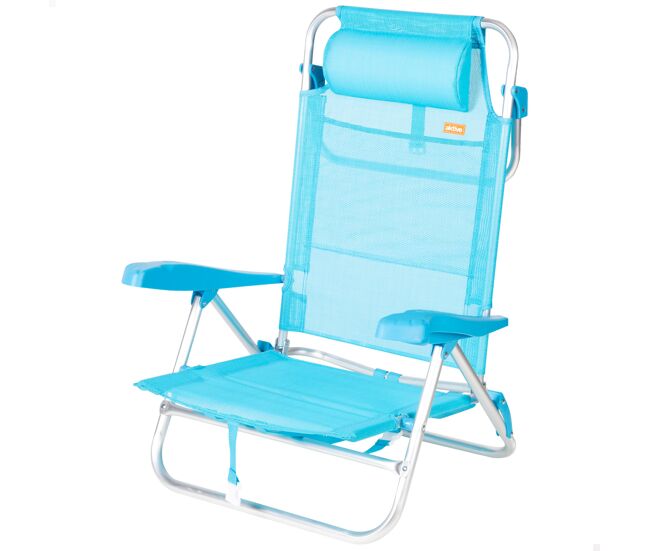 Aktive silla playa baja multiposición 47x49x82 cm caribe
