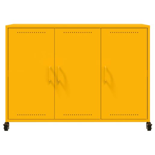 Aparador - Bufete - Móvei de apoio 100,5x39x72 cm aço amarelo mostarda pt2174