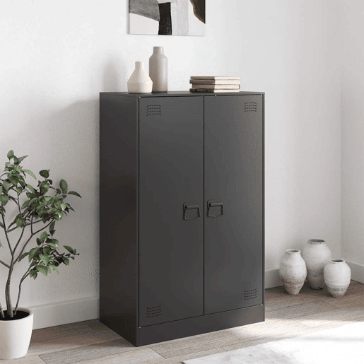Aparador - Bufete - Móvei de apoio 67x39x107 cm aço preto pt2332