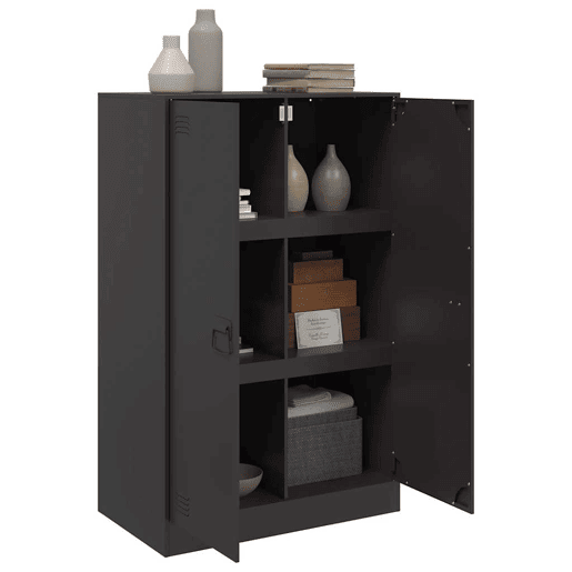 Aparador - Bufete - Móvei de apoio 67x39x107 cm aço preto pt2332