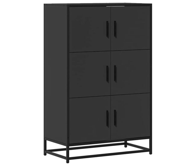 Aparador alto - mueble de almacenamiento madera de ingeniería y metal 68x35x106,5 cm es1427