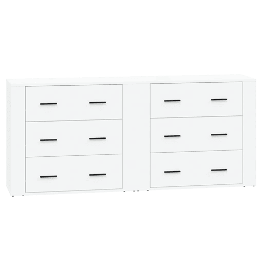 Aparadores - Bufetes - Móveis de apoio 2 pcs derivados de madeira branco pt5083