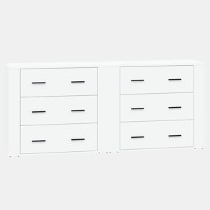 Aparadores - Bufetes - Móveis de apoio 2 pcs derivados de madeira branco pt5083