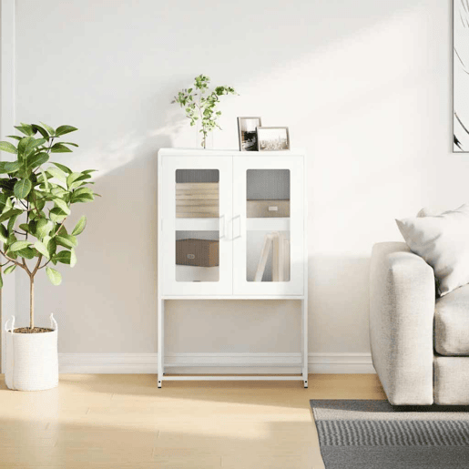 Aparador - Bufete - Móvei de apoio alto 68x39x107 cm aço branco pt2222