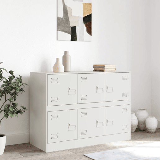 Aparador - Bufete - Móvei de apoio 99x39x73 cm aço branco pt2235