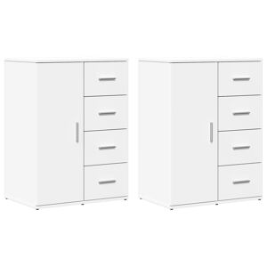 Aparadores - Bufetes - Móveis de apoio 2 pcs 59x39x80 cm derivados de madeira branco pt5174