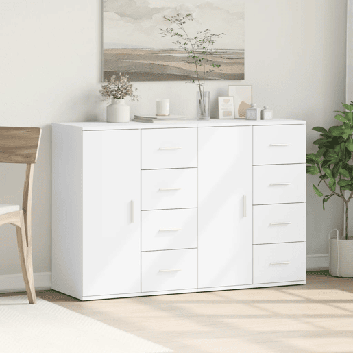 Aparadores - Bufetes - Móveis de apoio 2 pcs 59x39x80 cm derivados de madeira branco pt5174